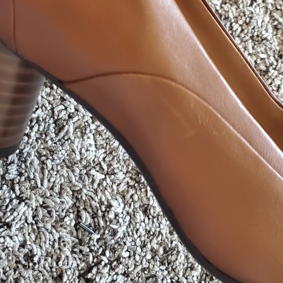 Clarks Unstructured Cosmo Step Pump Heel, Womens 10M tan Leather,‎ New, No Box - Picture 9 of 12
